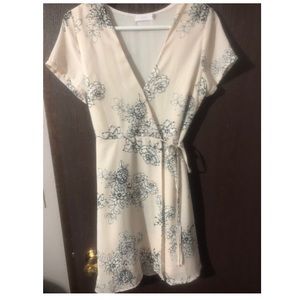 Blush pink wrap dress